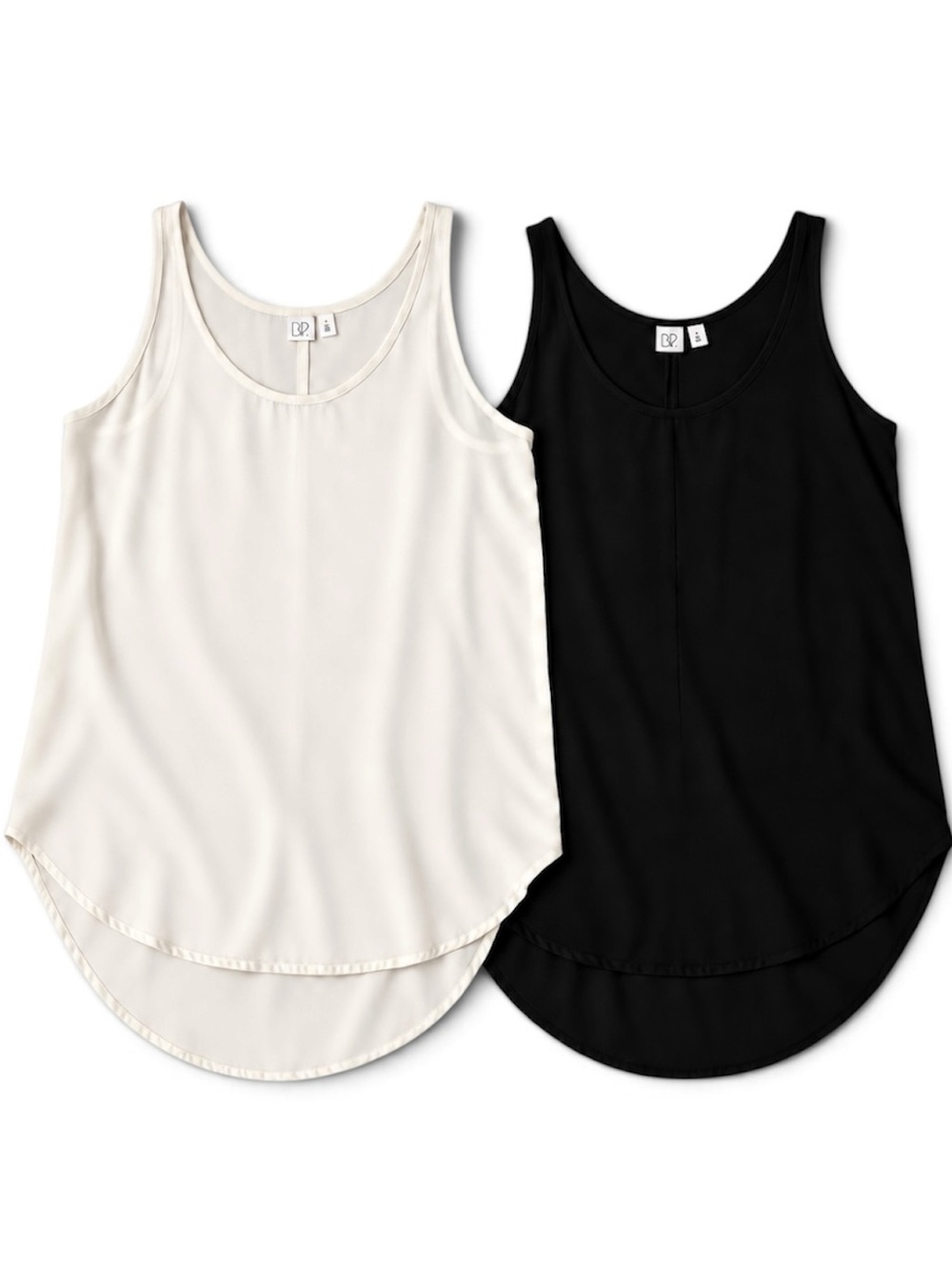 BP. Scoop Tank Top Lot Size Medium Black Ivory High Low Tunic Blouse bundle
